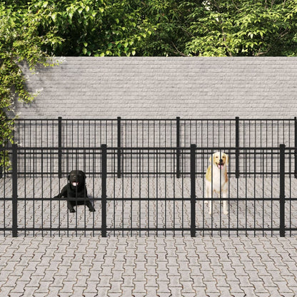 Gabbia per Cani da Esterno in Acciaio 18,82 m² | homemem39