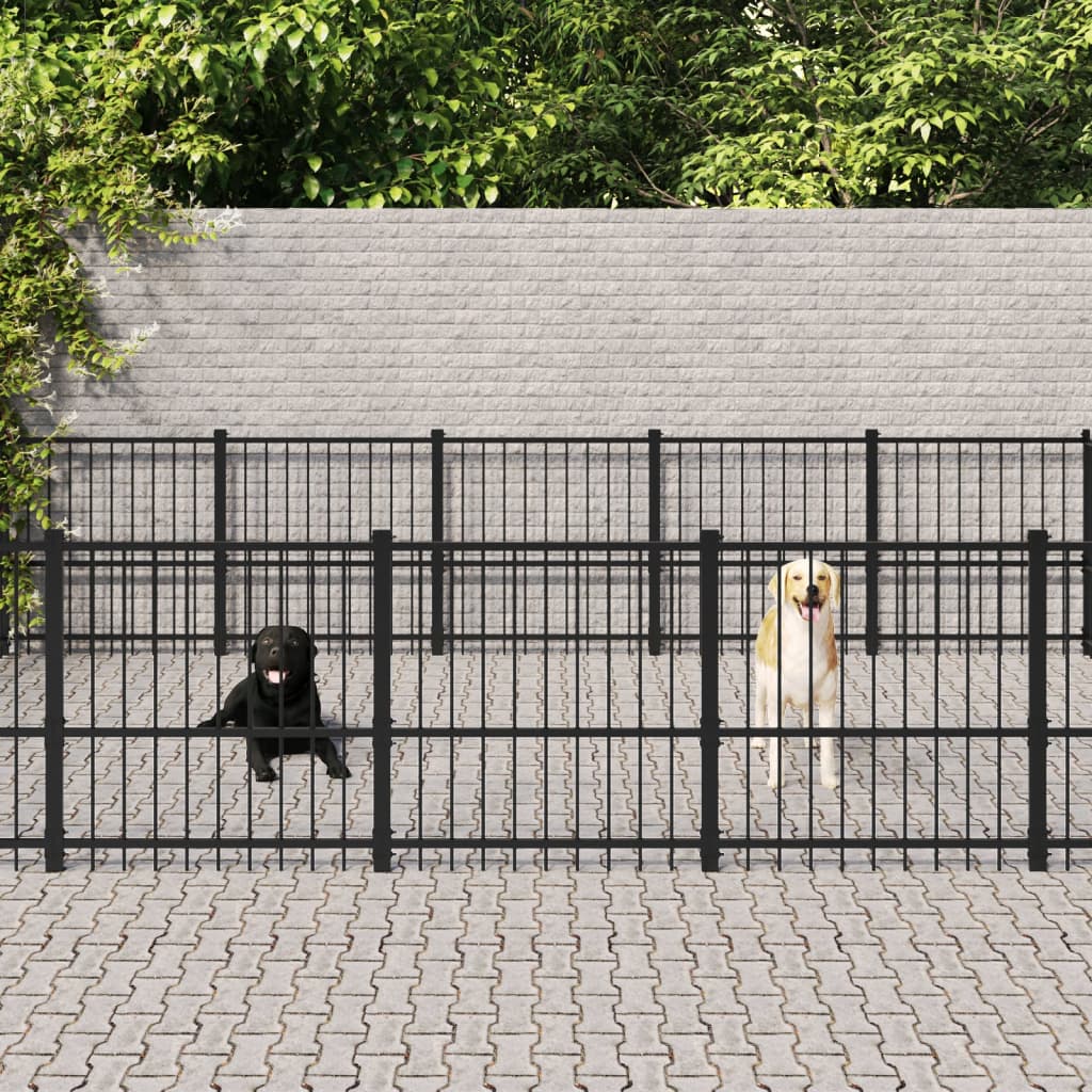 Gabbia per Cani da Esterno in Acciaio 30,11 m² | homemem39