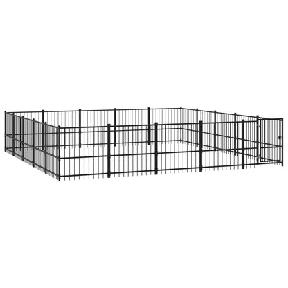 Gabbia per Cani da Esterno in Acciaio 23,52 m² | homemem39