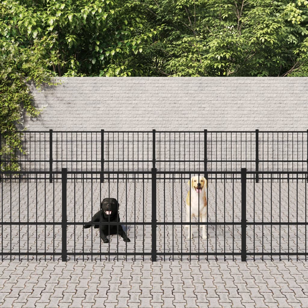 Gabbia per Cani da Esterno in Acciaio 45,16 m² | homemem39