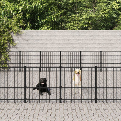 Gabbia per Cani da Esterno in Acciaio 45,16 m² | homemem39