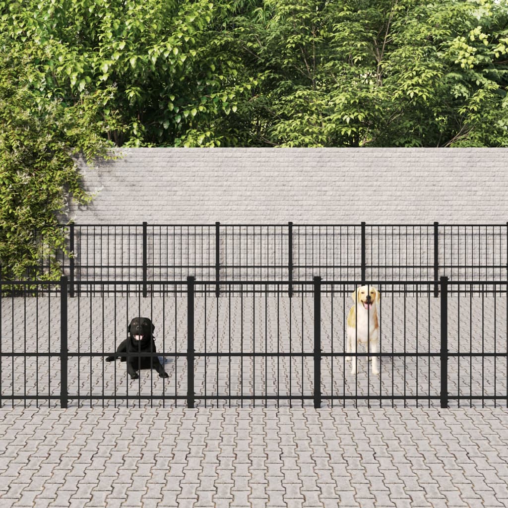 Gabbia per Cani da Esterno in Acciaio 65,86 m² | homemem39