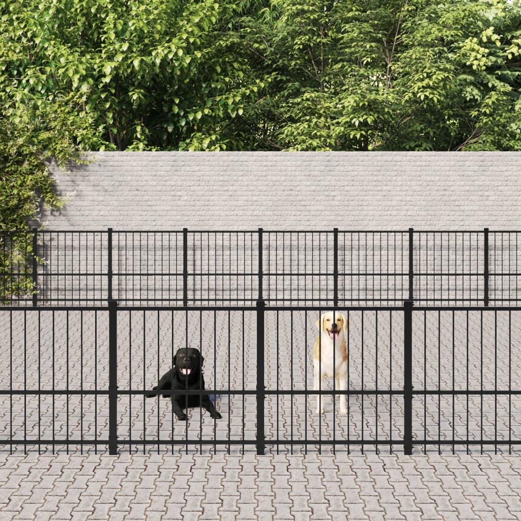 Gabbia per Cani da Esterno in Acciaio 67,74 m² | homemem39