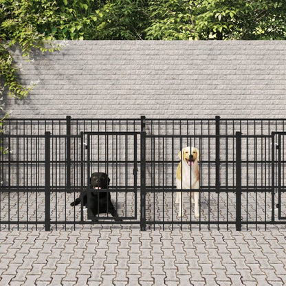Gabbia per Cani da Esterno in Acciaio 18,77 m² | homemem39