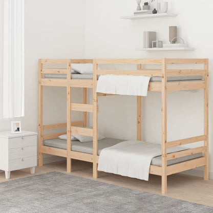 Letto a Castello senza Materasso 90x190 cm Legno di Pino | homemem39