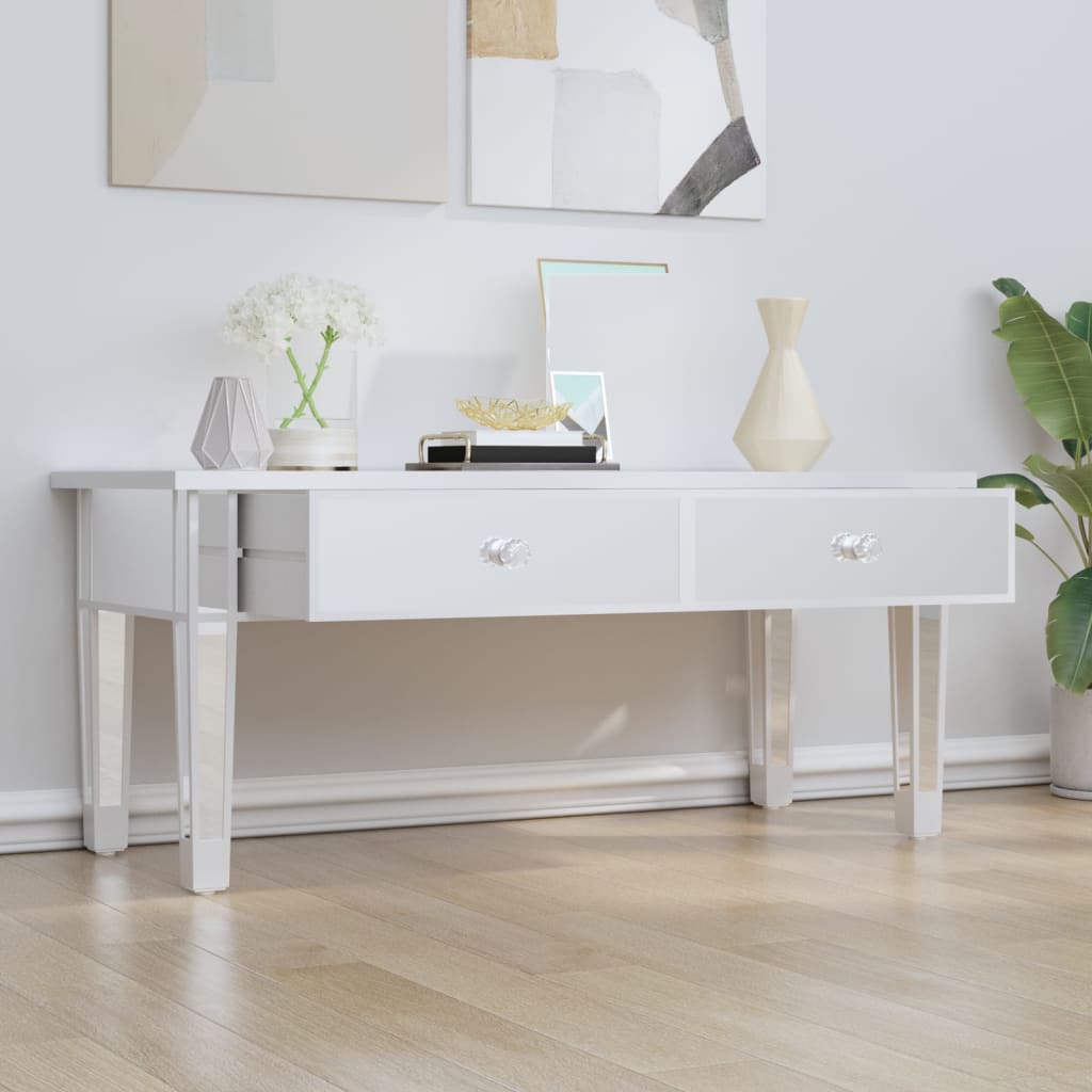 Tavolino Salotto a Specchio 106x45x45cm Legno Multistrato Vetro | homemem39