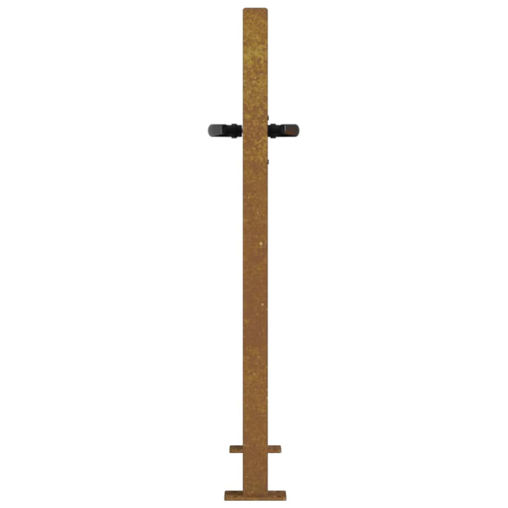 Cancello da giardino 100x100 cm in acciaio Corten con design ad albero | homemem39