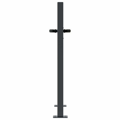 Cancello da giardino antracite 100x75 cm in acciaio design erba | homemem39