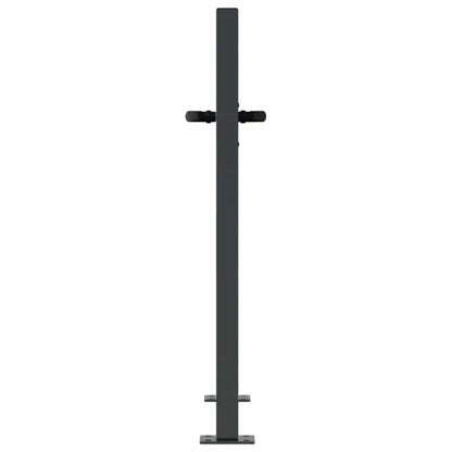 Cancello da giardino antracite 100x100 cm in acciaio design erba | homemem39