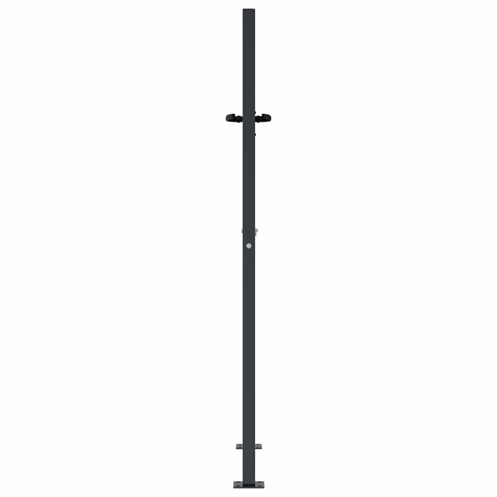 Cancello da giardino antracite 100x125 cm in acciaio design erba | homemem39