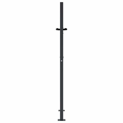 Cancello da giardino antracite 100x150 cm in acciaio design erba | homemem39