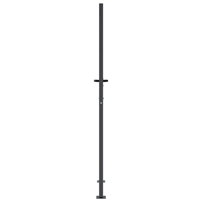 Cancello da giardino antracite 100x200 cm in acciaio design erba | homemem39
