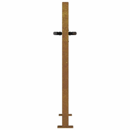Cancello da giardino 100x75 cm in acciaio Corten con design erba | homemem39