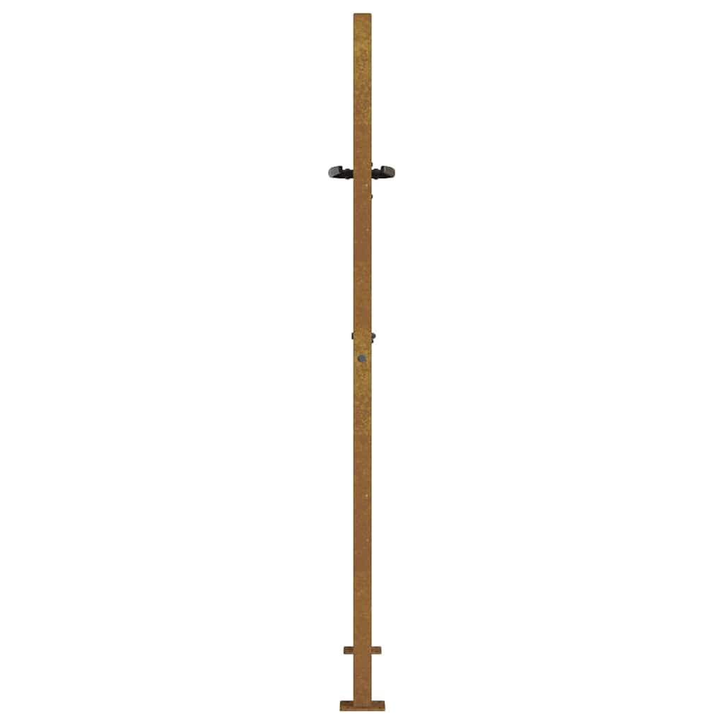 Cancello da giardino 100x125 cm in acciaio Corten con design erba | homemem39