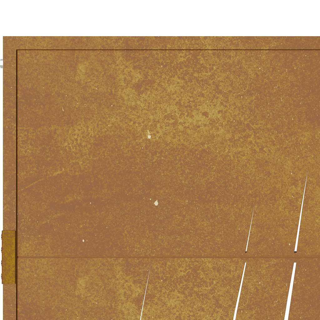 Cancello da giardino 100x125 cm in acciaio Corten con design erba | homemem39