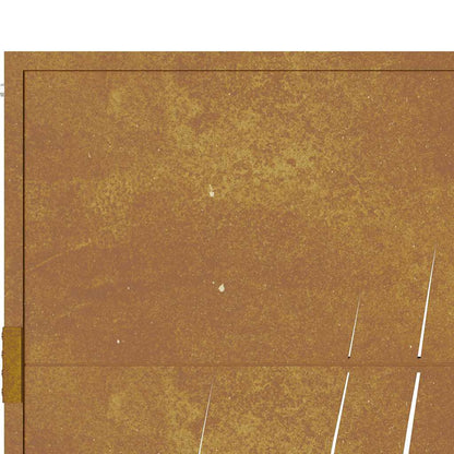 Cancello da giardino 100x125 cm in acciaio Corten con design erba | homemem39