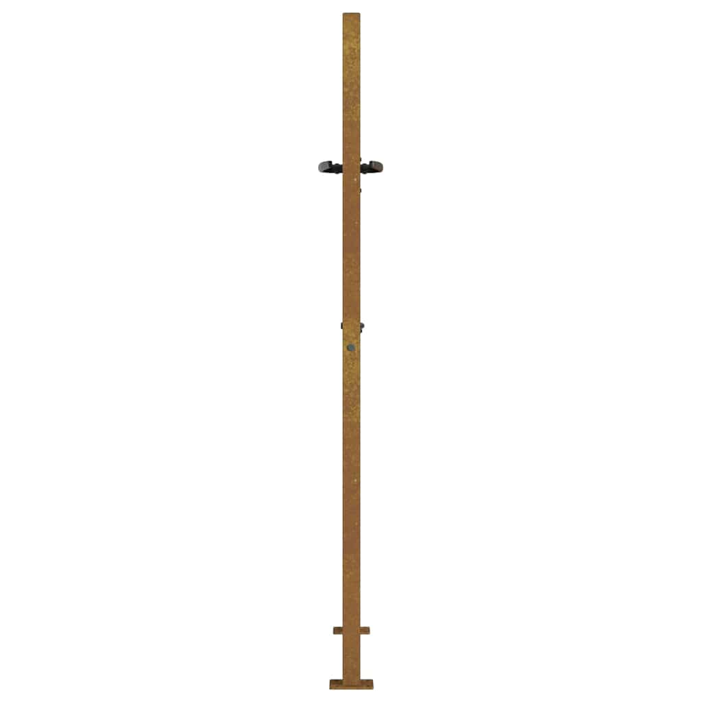 Cancello da giardino 100x150 cm in acciaio Corten e design in bambù | homemem39