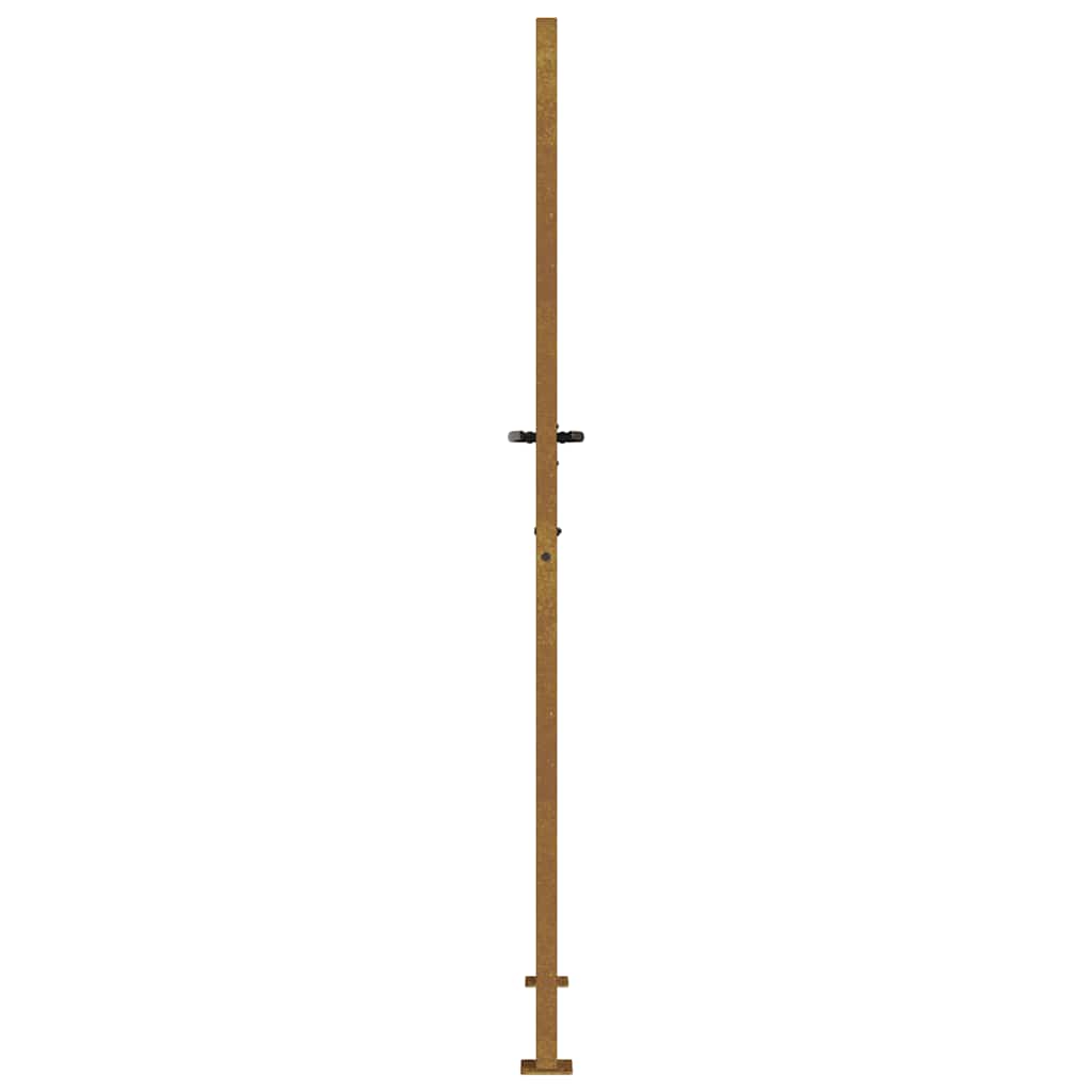 Cancello da giardino 100x200 cm in acciaio corten e design in bambù | homemem39