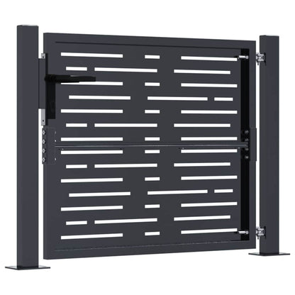 Cancello da giardino antracite 100x100 cm in acciaio design quadrato | homemem39