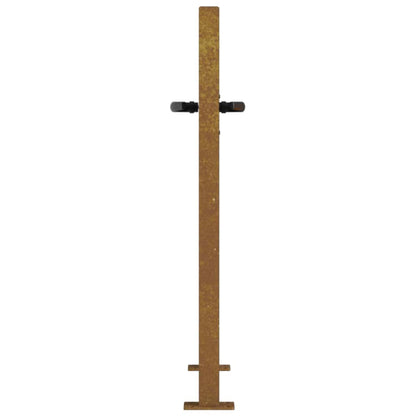 Cancello da giardino 100x75 cm in acciaio Corten design quadrato | homemem39