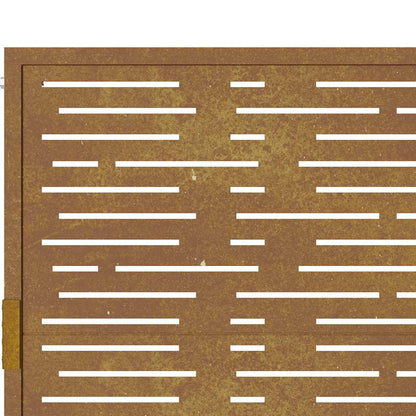 Cancello da giardino 100x75 cm in acciaio Corten design quadrato | homemem39