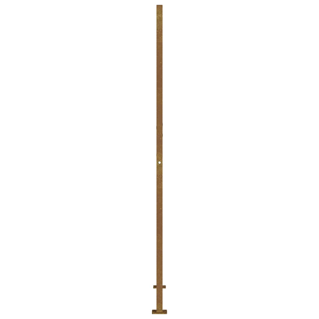 Cancello da giardino 100x175 cm in acciaio Corten design quadrato | homemem39