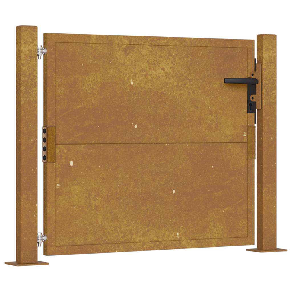 Cancello da giardino 100x75 cm in acciaio Corten | homemem39