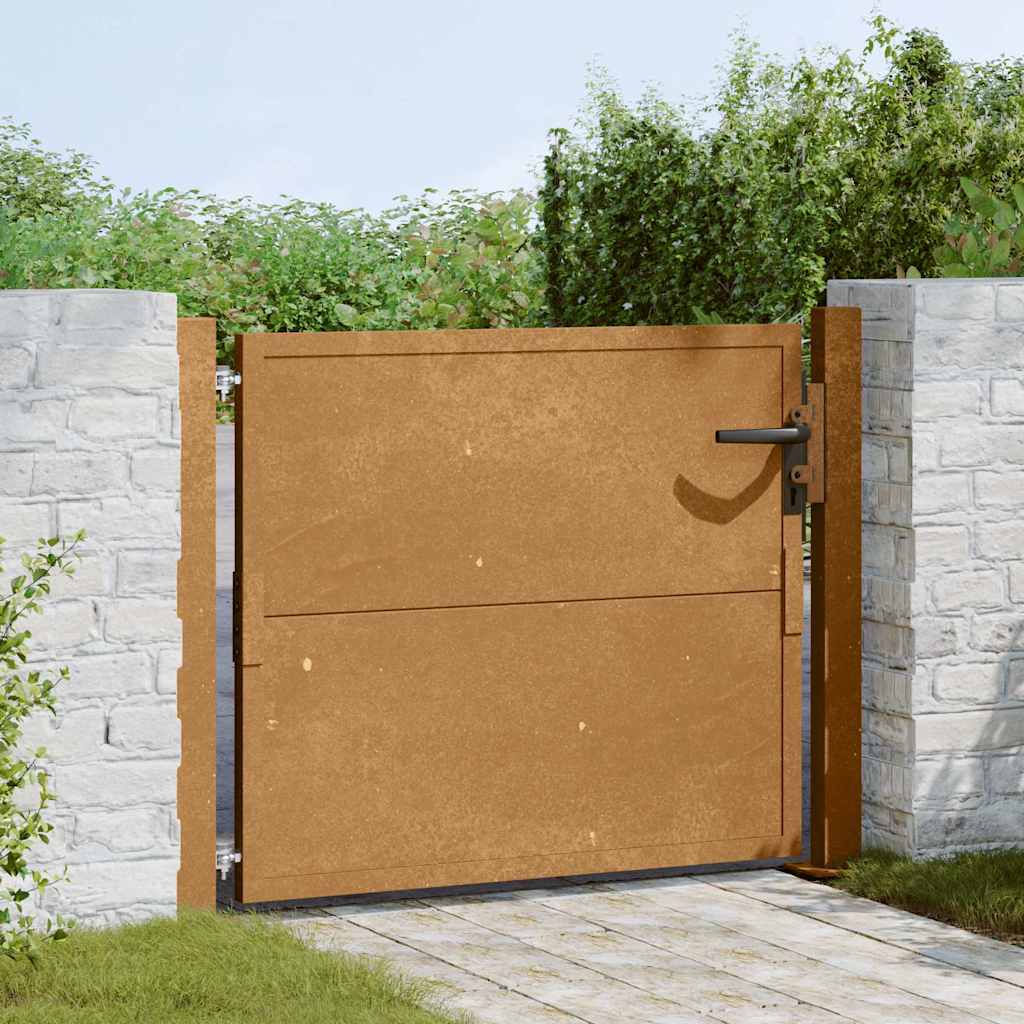 Cancello da giardino 100x75 cm in acciaio Corten | homemem39