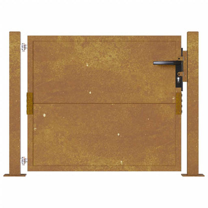 Cancello da giardino 100x75 cm in acciaio Corten | homemem39