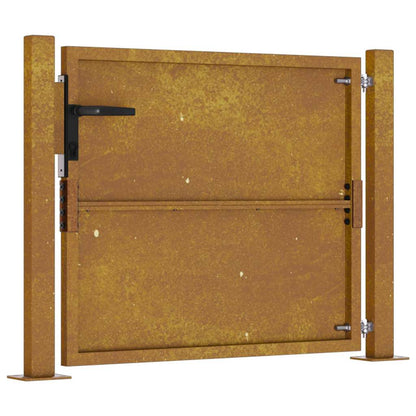 Cancello da giardino 100x75 cm in acciaio Corten | homemem39