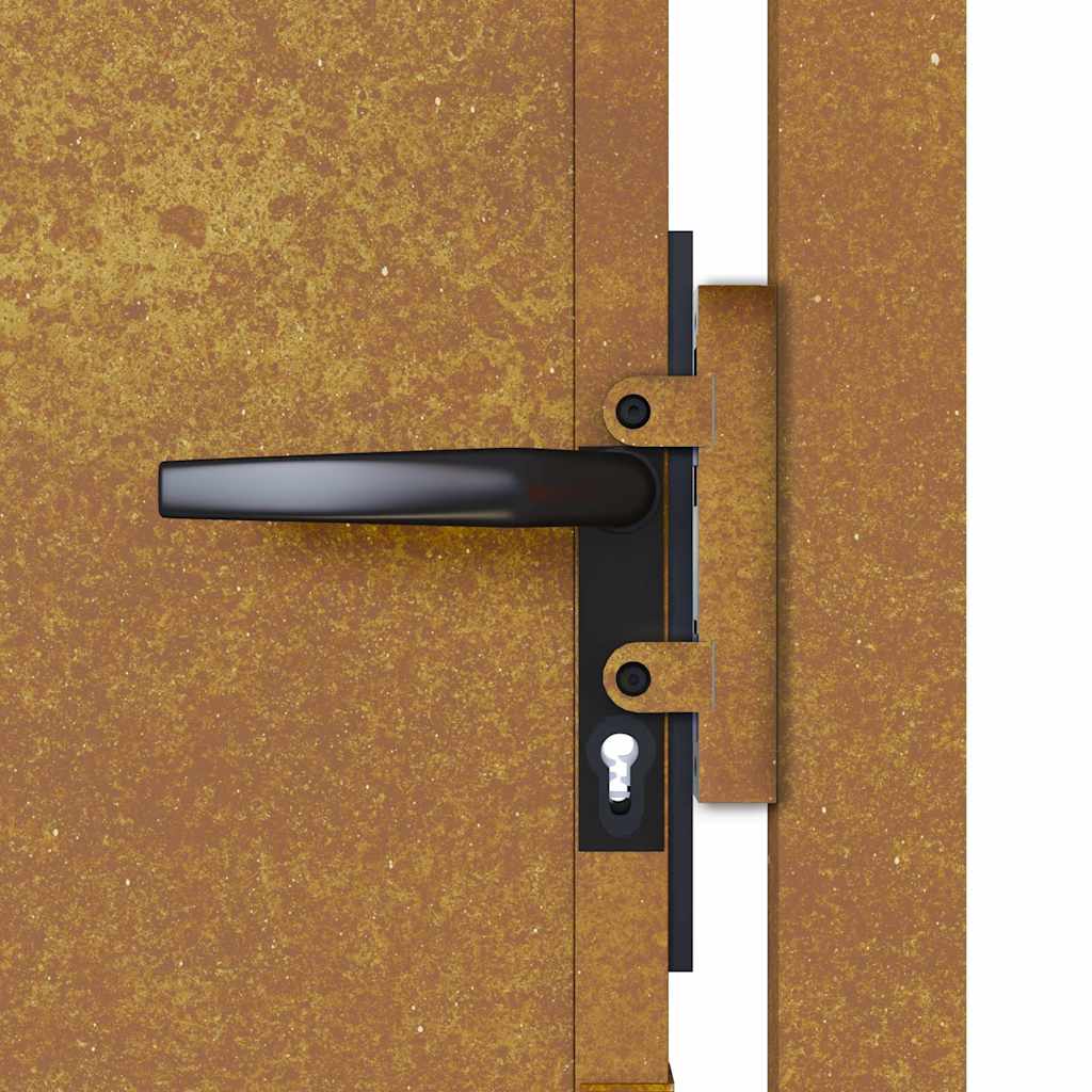 Cancello da giardino 100x75 cm in acciaio Corten | homemem39