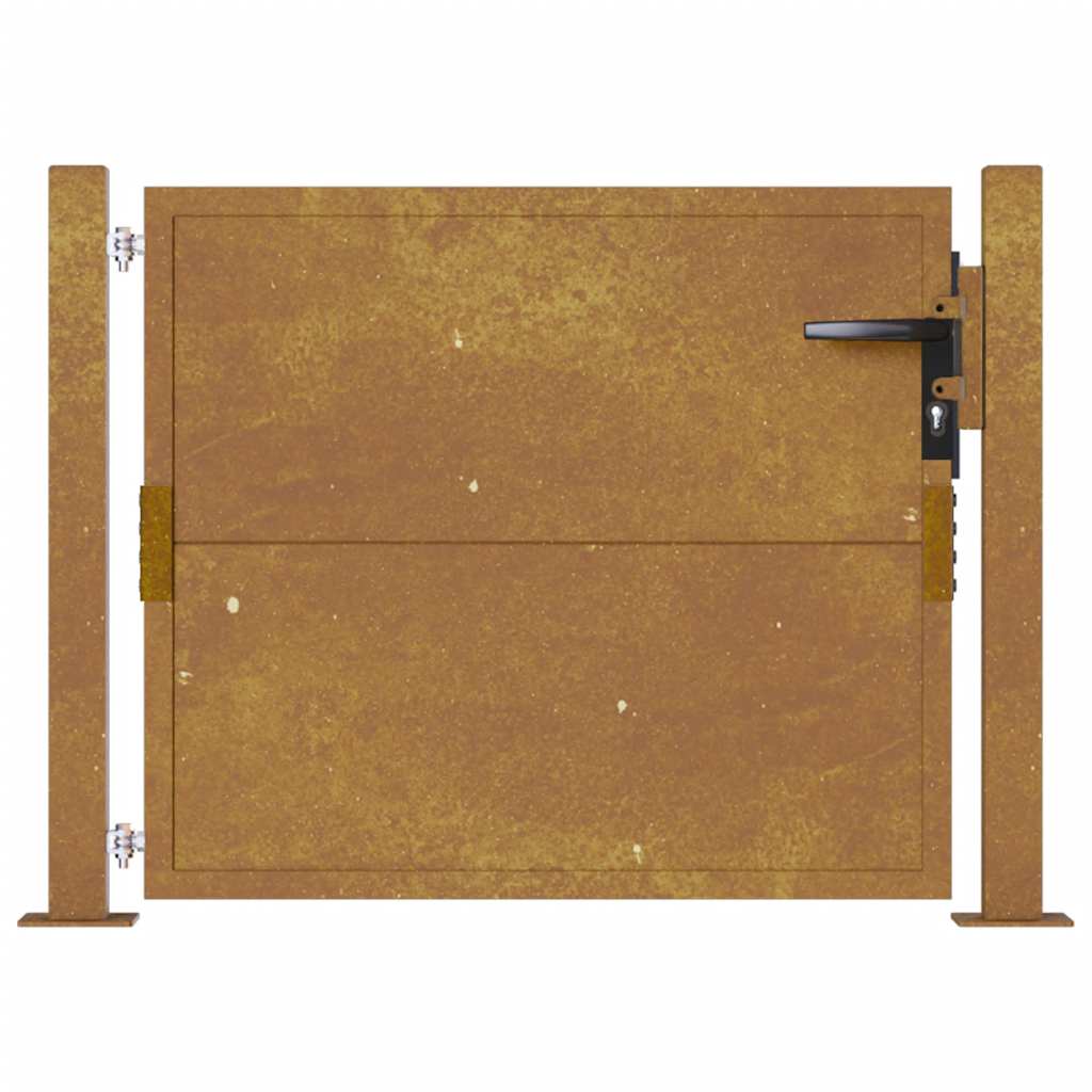 Cancello da giardino 100x100 cm in acciaio Corten | homemem39