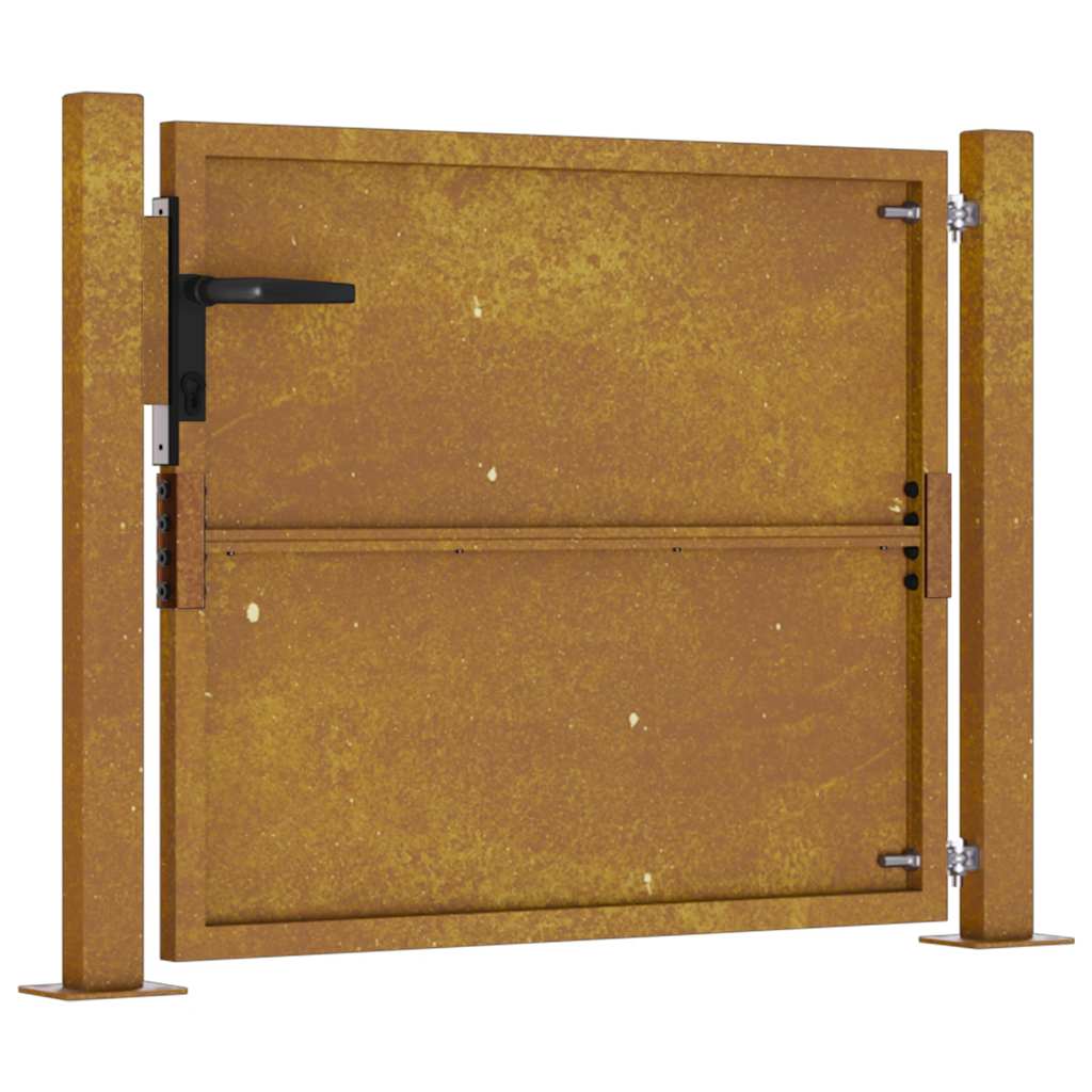 Cancello da giardino 100x100 cm in acciaio Corten | homemem39