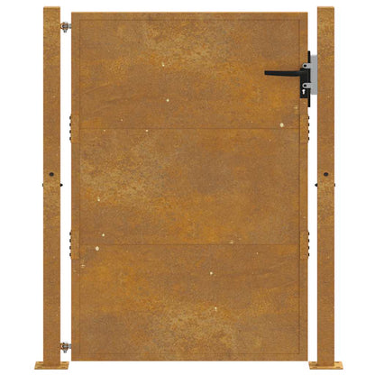 Cancello da Giardino 105x130 cm in Acciaio Corten - homemem39