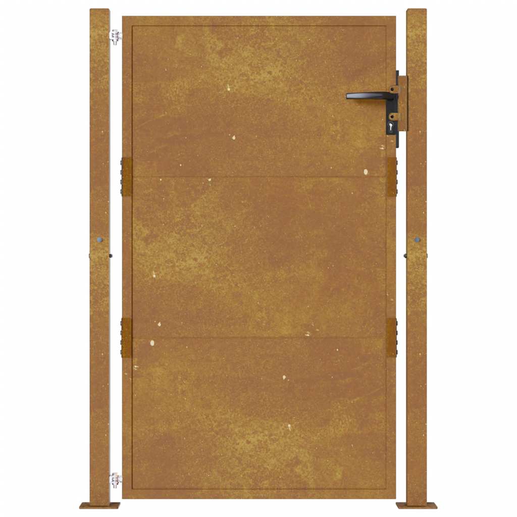Cancello da giardino 100x125 cm in acciaio Corten | homemem39