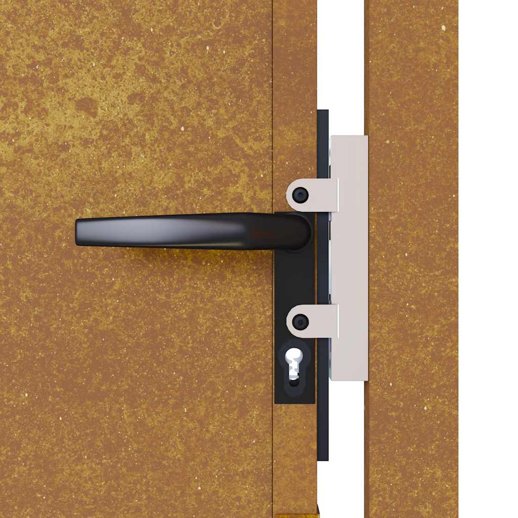 Cancello da Giardino 105x130 cm in Acciaio Corten - homemem39