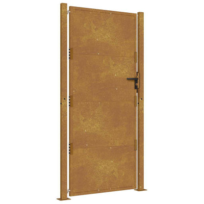 Cancello da giardino 100x175 cm in acciaio Corten | homemem39
