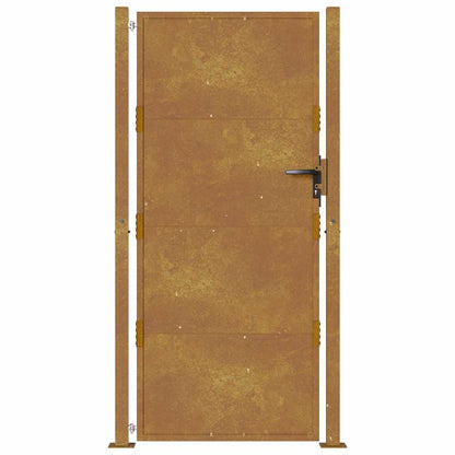 Cancello da giardino 100x175 cm in acciaio Corten | homemem39