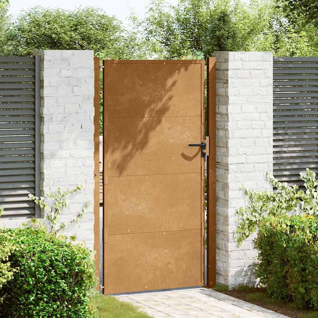 Cancello da giardino 100x200 cm in acciaio Corten | homemem39
