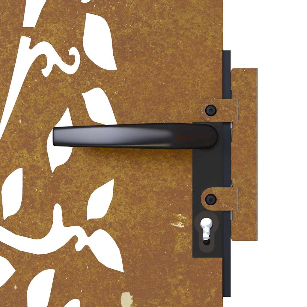 Cancello da giardino 85x75 cm in acciaio Corten con design ad albero | homemem39