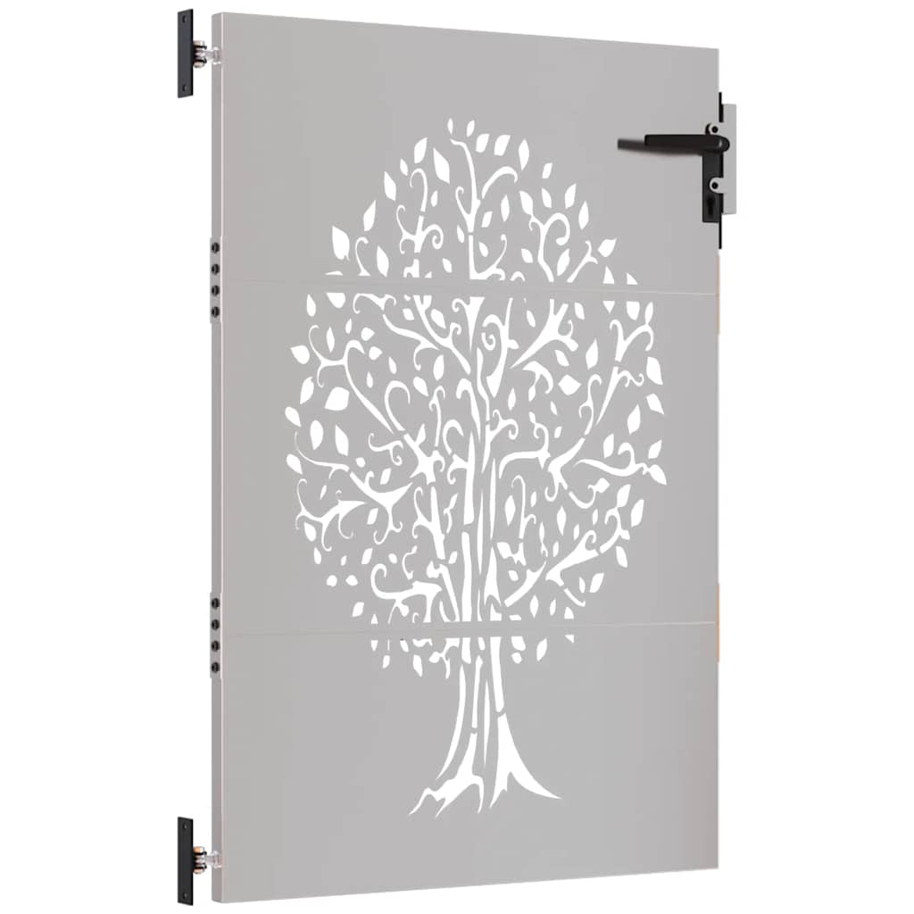 Cancello da giardino 85x125 cm in acciaio Corten con design ad albero | homemem39