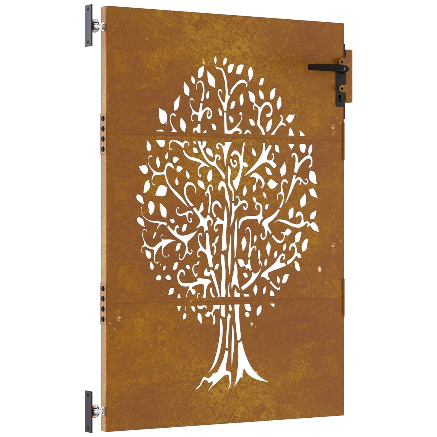 Cancello da giardino 85x150 cm in acciaio Corten con design ad albero | homemem39