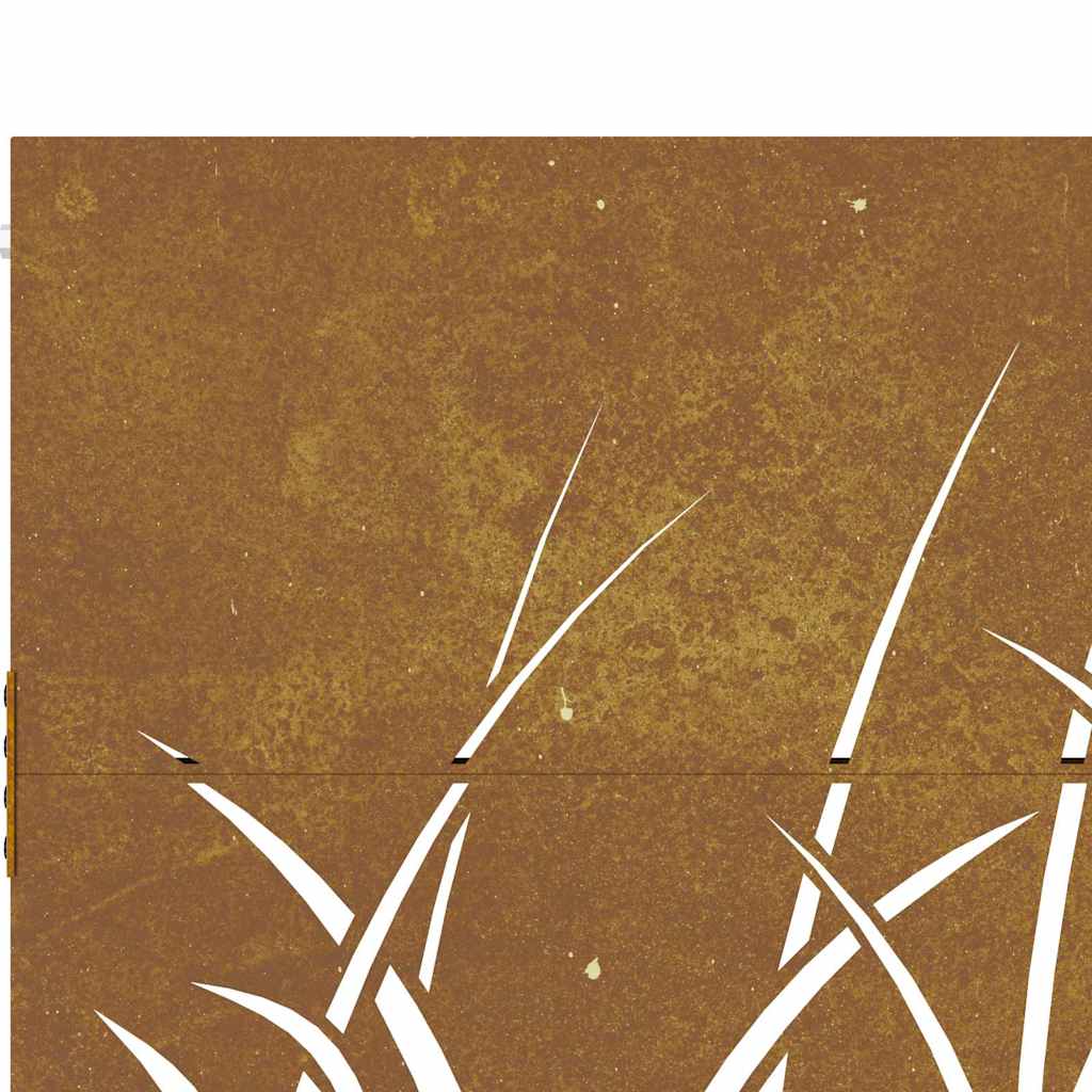 Cancello da giardino 85x75 cm in acciaio Corten con design erba | homemem39
