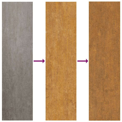 Cancello da giardino 85x75 cm in acciaio Corten e design in bambù | homemem39