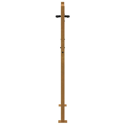 Cancello da giardino 100x125 cm in acciaio Corten e design in bambù | homemem39