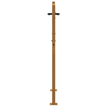 Cancello da giardino 100x150 cm in acciaio Corten e design in bambù | homemem39