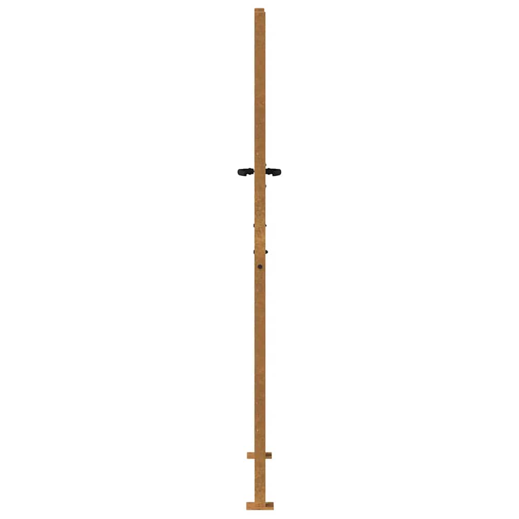 Cancello da giardino 100x200 cm in acciaio corten e design in bambù | homemem39