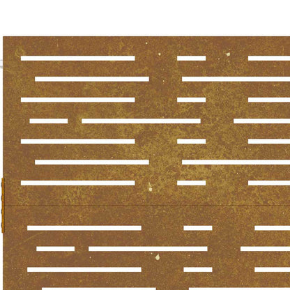 Cancello da giardino 85x75 cm in acciaio Corten design quadrato | homemem39