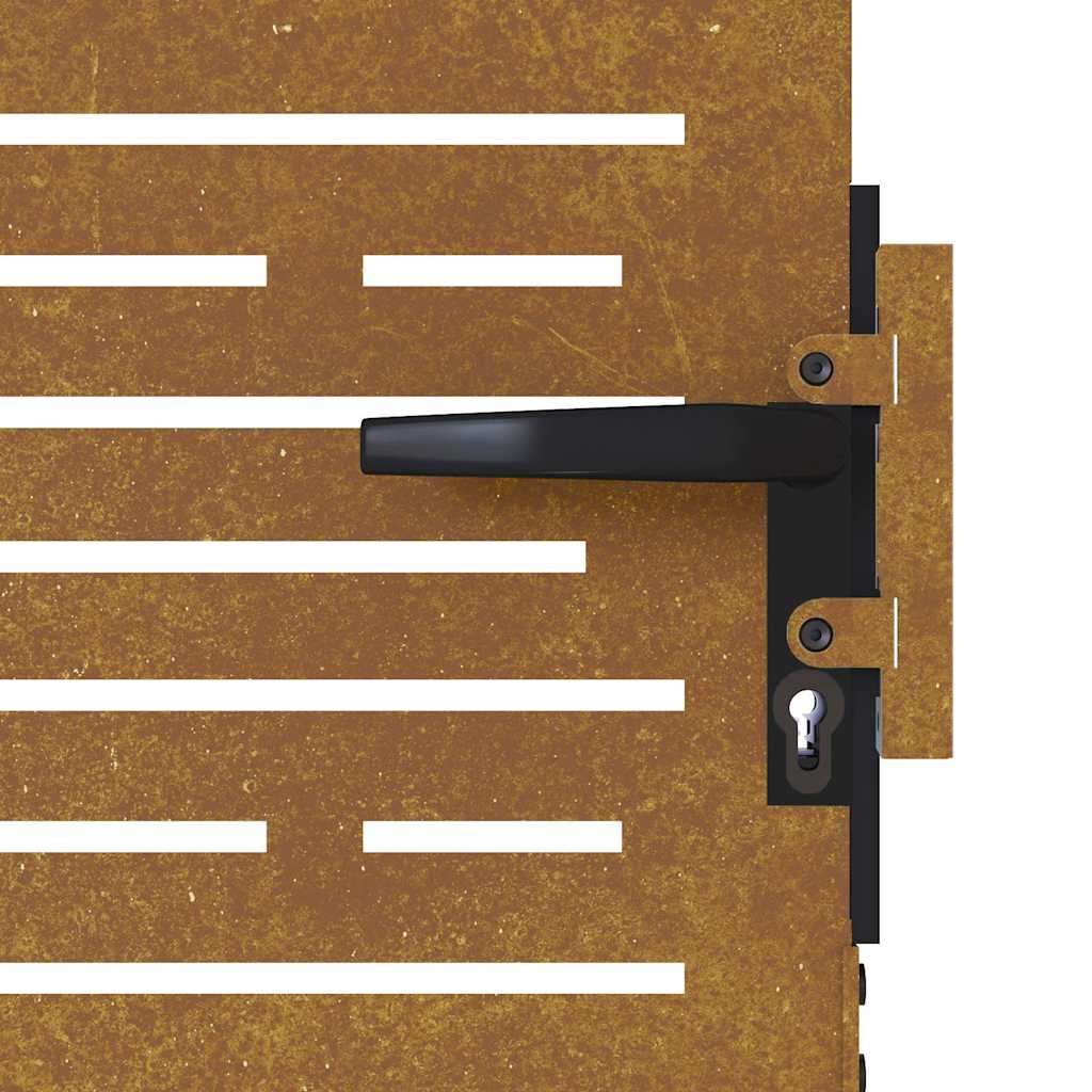 Cancello da giardino 85x100 cm in acciaio Corten design quadrato | homemem39