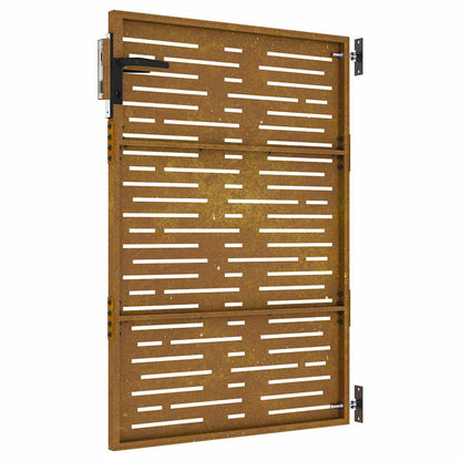Cancello da giardino 85x125 cm in acciaio Corten design quadrato | homemem39